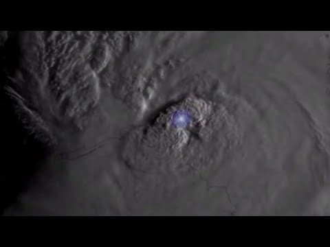 Satellite imagery captures lightning strikes during Hurricane Idalia