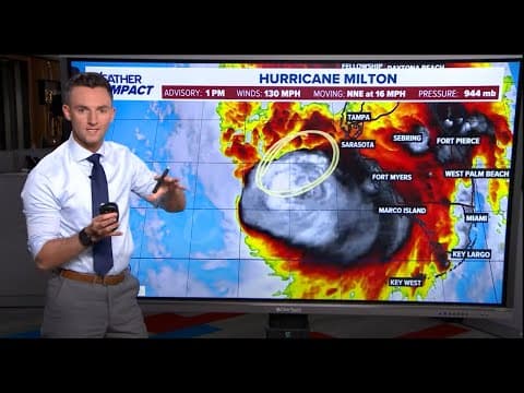 Meteorologist Pat Cavlin is tracking Hurricane Milton as it approaches Florida