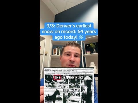 Denver’s earliest snow fell 64 years ago today!