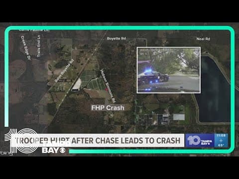 Speeding driver leads to chase that results in FHP trooper crash