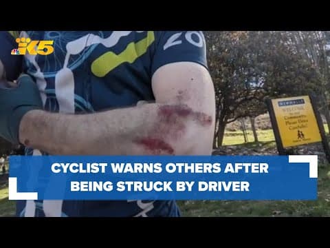 Seattle cyclist warns others to be extra careful after he was struck by a driver