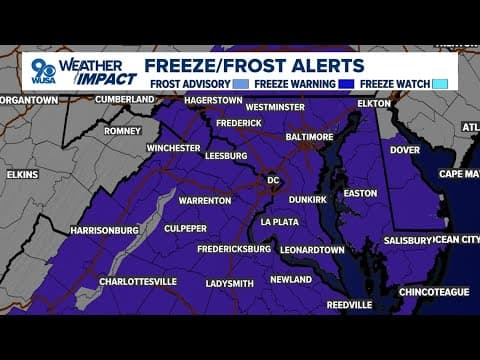 Freeze Warning hits DC, Maryland and Virginia