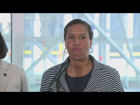 Mayor Bowser talks to reporters after second day of RFK hearings