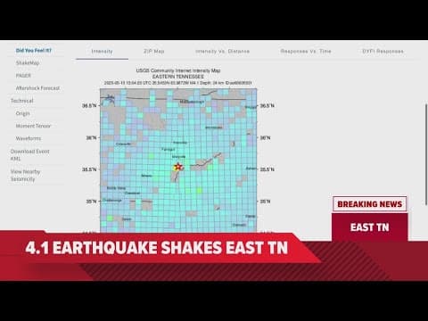 Watch Live: Local experts speak after 4.1 magnitude earthquake reported in several parts of East TN