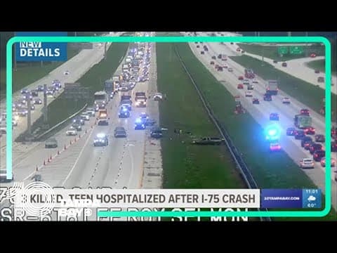 12-year-old among 3 people killed in crash on I-75 SB near Selmon Expressway