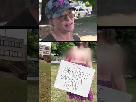 Washington city councilor's topless protest for trans rights draws backlash
