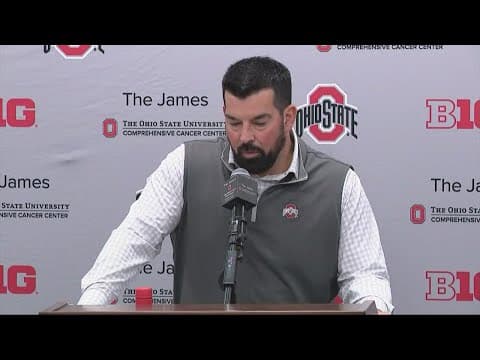 Ohio State football coach Ryan Day speaks ahead of spring game
