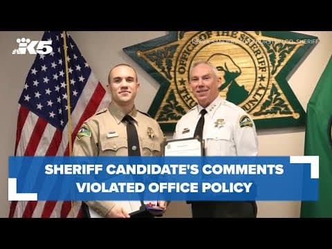 Investigation: Sheriff candidate's comments violated office policy