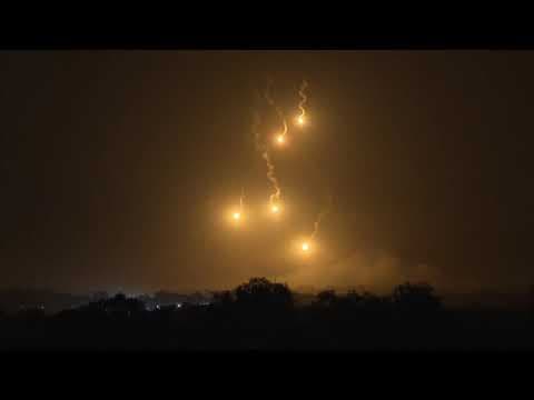 Flares seen over Gaza as Israel deepens military assault in the north of the Strip