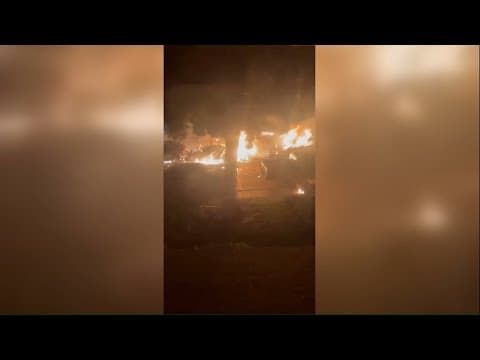 Aftermath of San Diego plane crash caught on camera