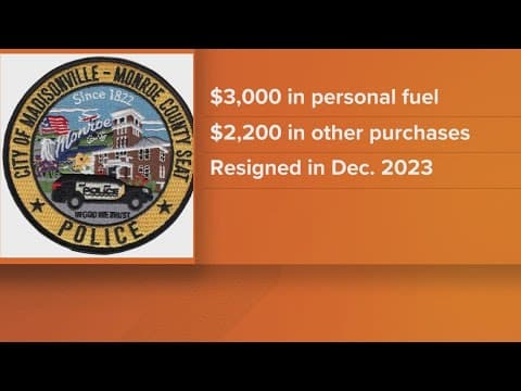 Former Madisonville officer accused of stealing more than $3,000 using his city-issued fuel card