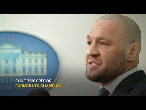 Former UFC Champion Conor McGregor praises Trump at White House