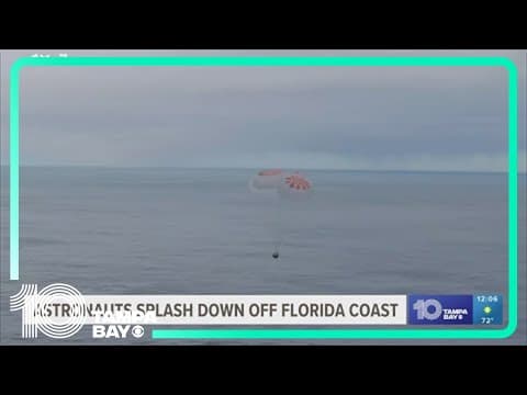 Astronauts from Turkey, Italy and Sweden return to Earth, ending private space station trip