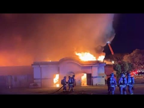San Diego Fire Department responds to fire at Liberty Station