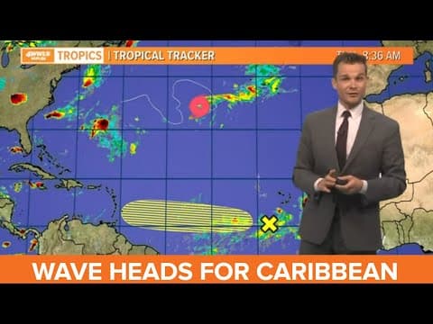 Thursday noon Tropical Update: Wave moving toward Caribbean could develop