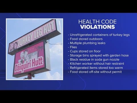 Health department shuts down Turkey Leg Hut due to 'serious health code violations'