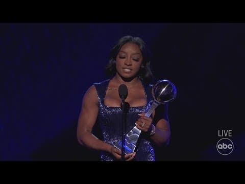 Simone Biles pays tribute to Central Texas flood victims at ESPYs