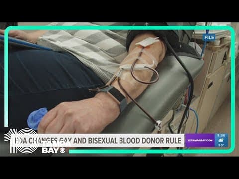 FDA changes policy for gay, bisexual blood donors