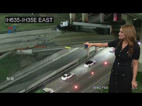 Traffic Alert: 18-wheeler overturns, slows traffic on I-635