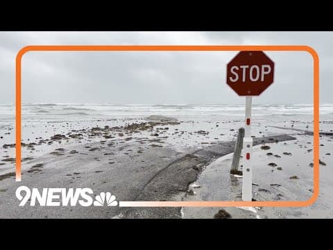 High water, big surf in east Texas during coastal flood advisory