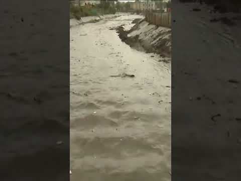 Video shows storm water flowing through flood channel that devastated homes in last storm #sandiego