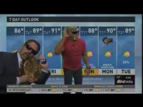 Hulk Hogan made a guest appearance with Chief Meteorologist Bobby Deskins in 2013