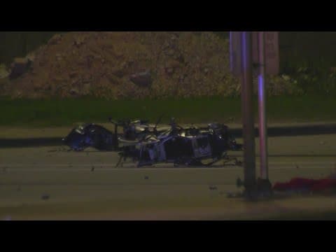 Innocent motorcycle rider dies after being hit by driver racing in stolen vehicle, Houston police sa