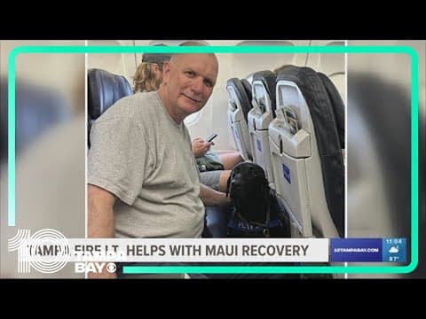 Tampa Fire Rescue member and his K-9 among helpful hands searching for survivors in Maui