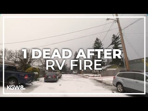 Downed tree in Southeast Portland causes deadly RV fire