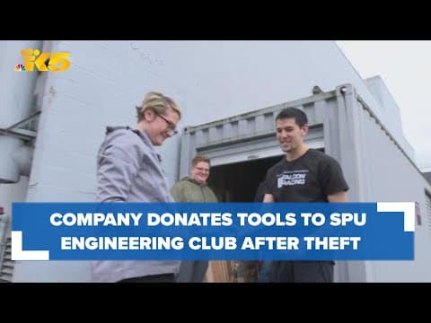 SPU engineering club receives donation from Tukwila company after their tools were stolen