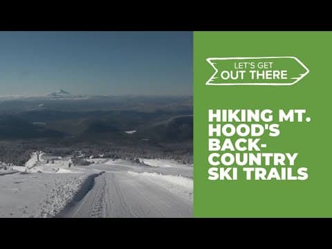 Hiking up Mt. Hood's backcountry ski trails at Timberline in the wintertime