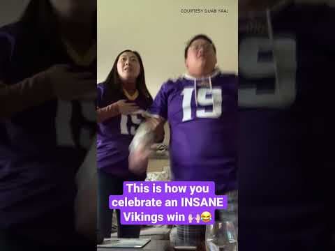 #Vikings fans celebrate Minnesota’s INSANE win over the Buffalo #Bills! #shorts #skol