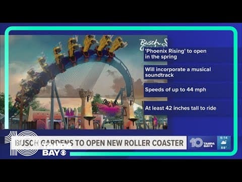 Busch Gardens Tampa Bay to introduce new 'Phoenix Rising' roller coaster