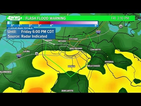 Tornado Warning has been issued for parts of Jefferson Parish until 4:15 PM.