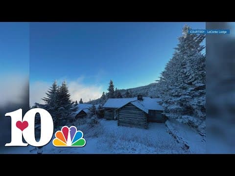 Snow falls on LeConte Lodge