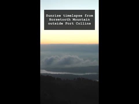 Sunrise timelapse outside Fort Collins
