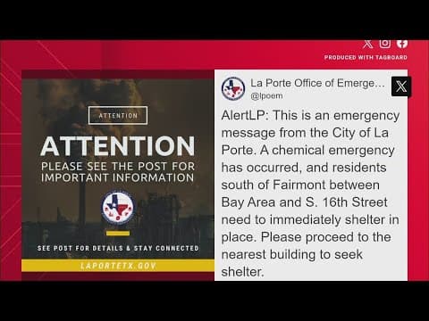 Live Video: Shelter-in-place issued for La Porte due to chemical leak