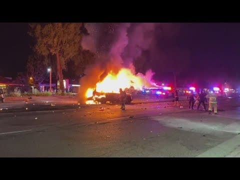 San Diego Police officer dead, another injured after fiery crash in Clairemont Mesa