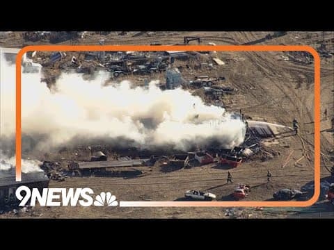 Fire at junkyard causes large smoke plume north of Denver