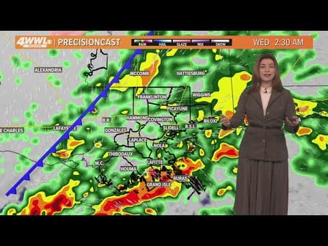 New Orleans Weather: Wednesday morning storms before the Arctic chill returns