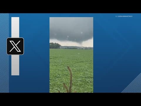 Brief tornado caught on camera in southern Indiana