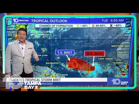 Tropical Storm Bret forecast to bring rough conditions to Caribbean islands