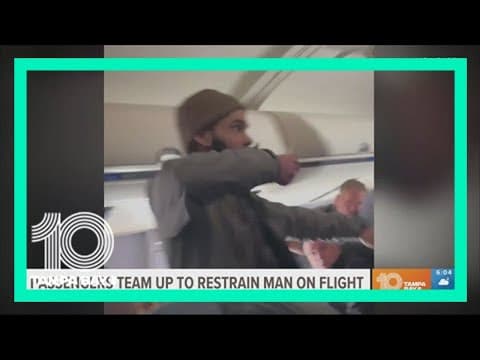 New video details how passengers subdued man who tried to open plane door mid-air