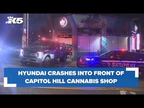 Hyundai crashes into front of Capitol Hill cannabis shop