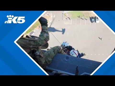 Seattle Fire Department teams up with National Guard for aerial rescue training