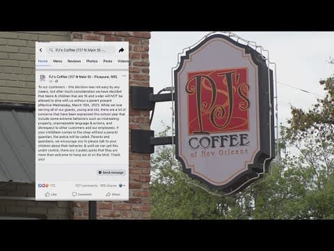Picayune coffee shop says kids must be with parent to dine indoors