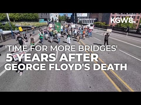 Demonstrators gather in Portland to mark 5 years since George Floyd's death