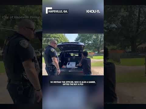 Officer gifts PS5 to boy he was called to 'remove' from neighborhood #shorts