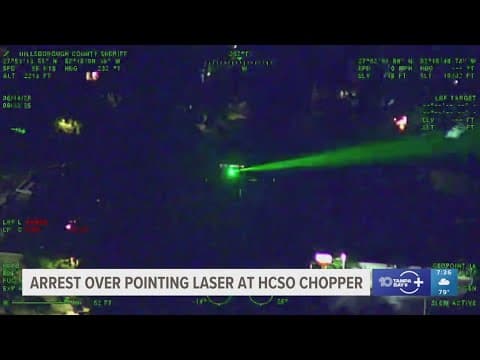 Hillsborough County deputies arrest man accused of pointing laser at chopper