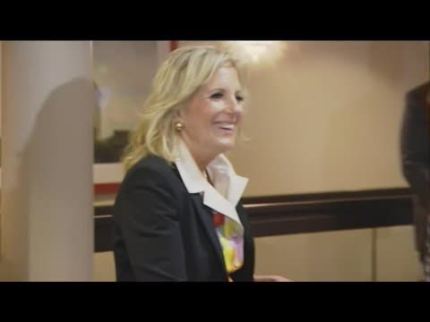 First Lady Jill Biden arrives in San Diego for visit highlighting cancer, military initiatives